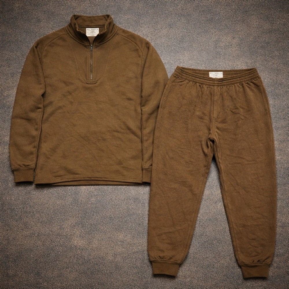 USGI ECWCS Base Layer Set‎ Large Brown Military Polypropylene Vtg 90s